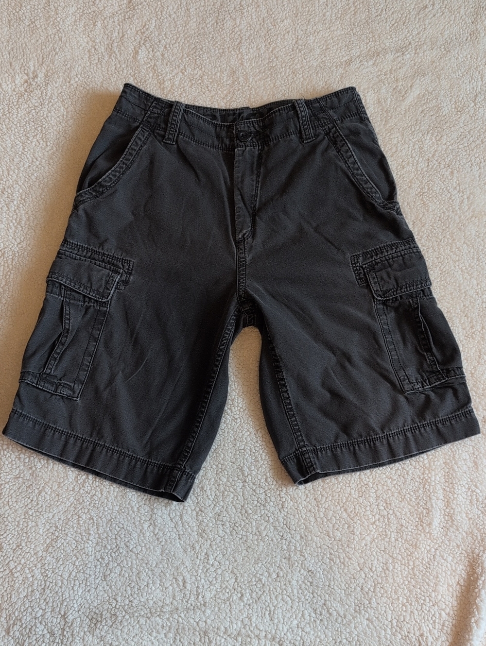 Men's Arizona Jean Company Charcoal Cargo Shorts Utility Pockets Size 29